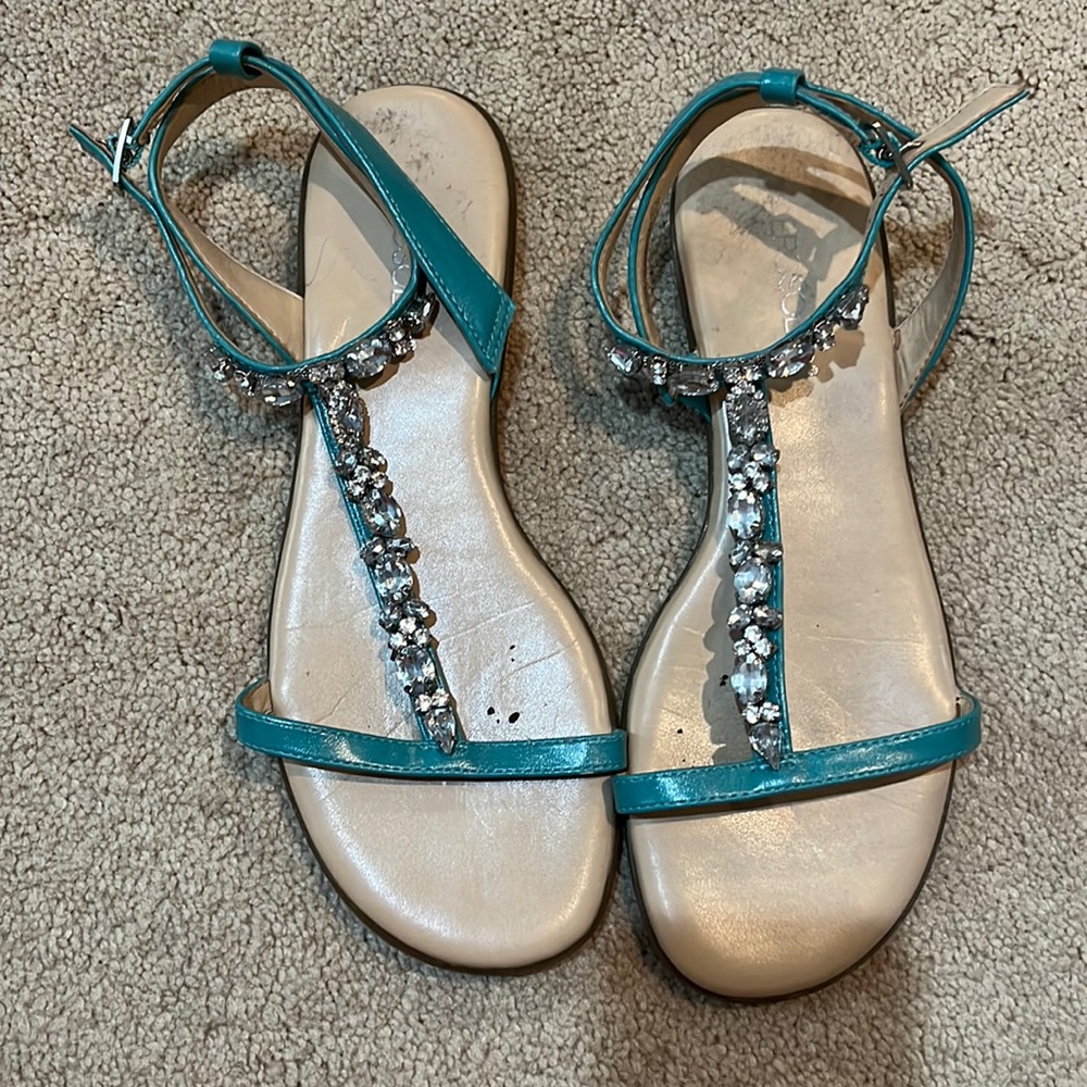 Sandals with jewel accents